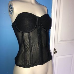 Black mesh corset